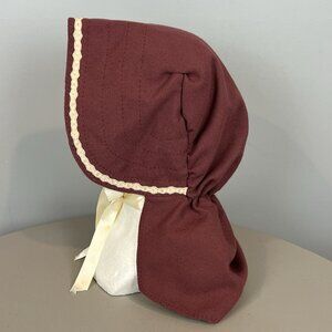 Vintage Prairie Bonnet Hat Pioneer Costume Mauve Adult Women's